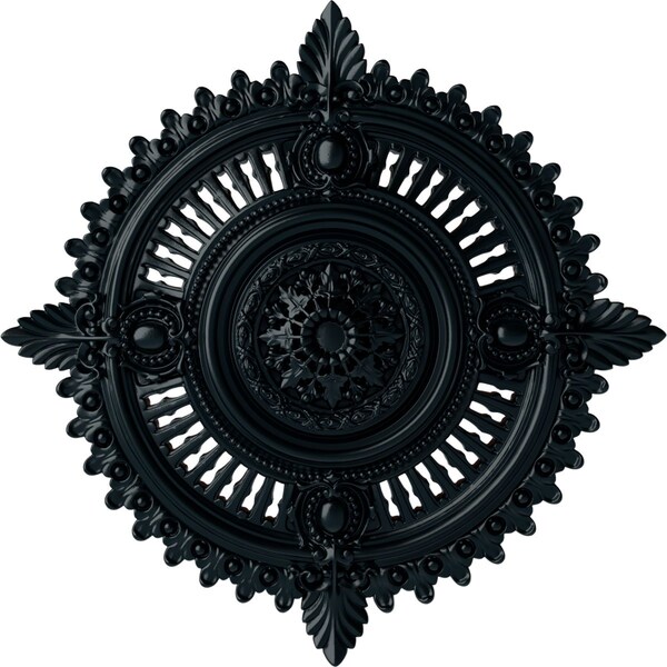 Ekena Millwork Haylynn Ceiling Medallion (Fits Canopies up to 1 1/4"), 29 1/8"OD x 1 1/4"ID x 4"P, Night Shade CM29HYNSF - main